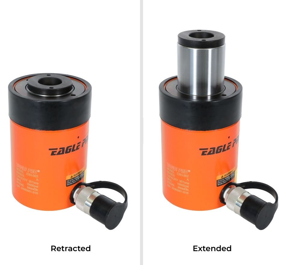 30T Single Acting Ram - Hollow Piston - 64mm Stroke